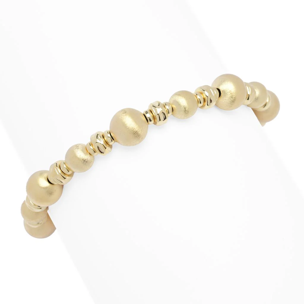 Toscana Italiana Setosa Martellato Bead & Hammered Rondelle Bracelet - Image 6