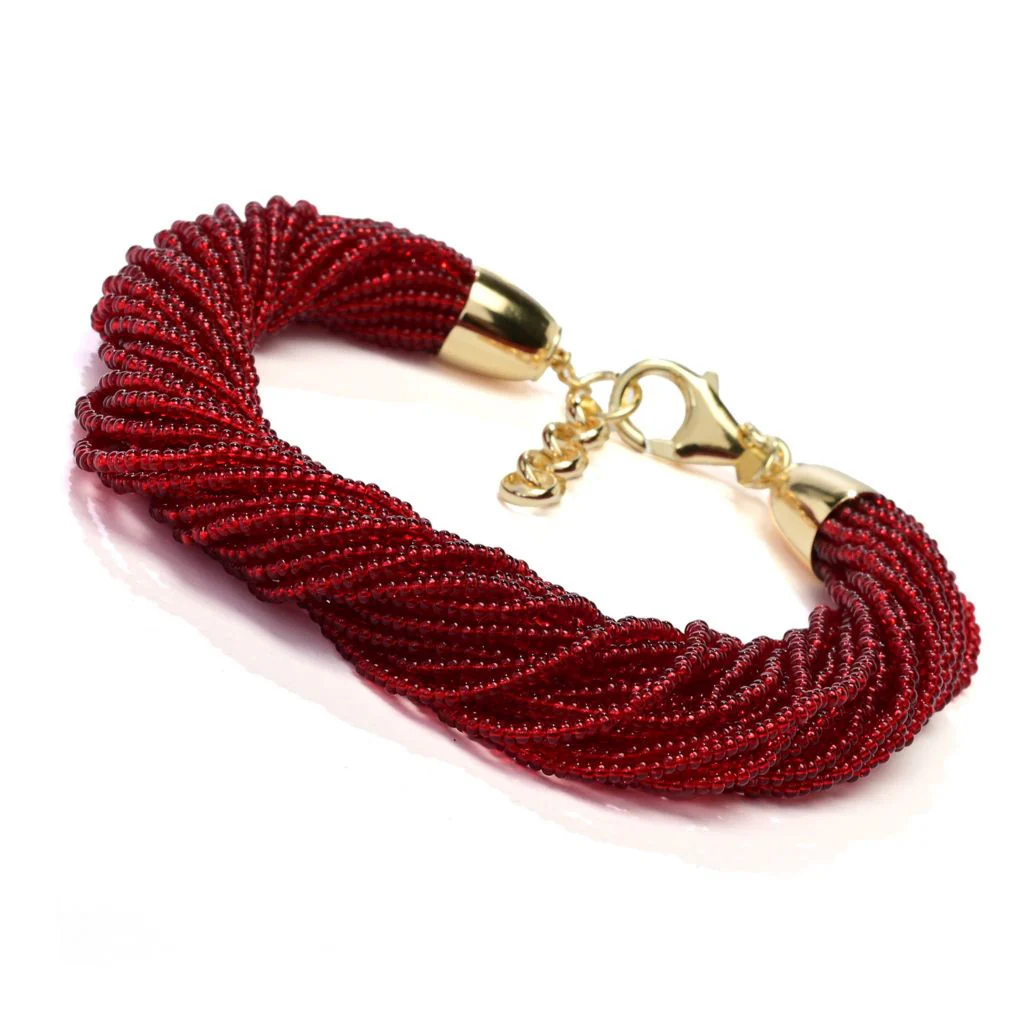 Toscana Italiana Twisted Multi Strand Murano Glass Bead Bracelet - Image 2