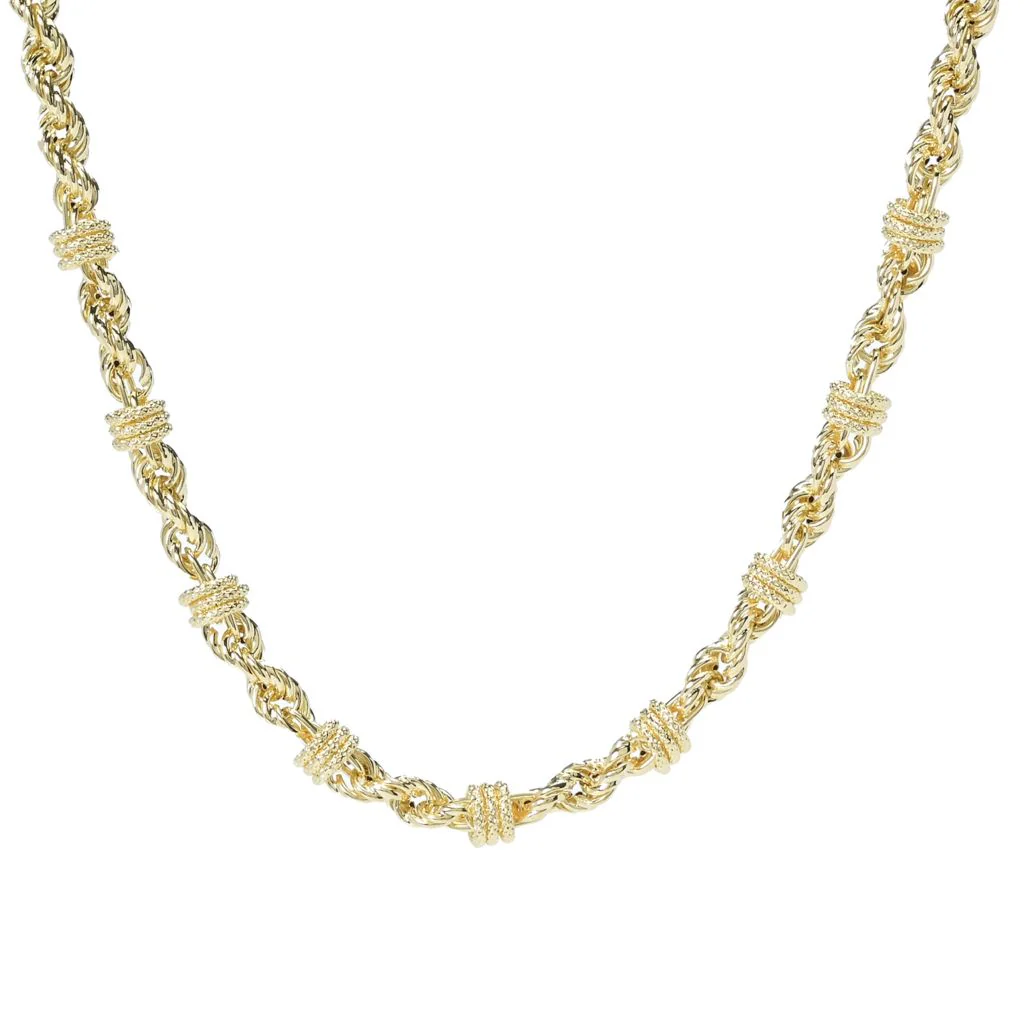 Toscana Italiana Two-tone, Platinum or 18K Gold Plated Status Rope Necklace - Image 3