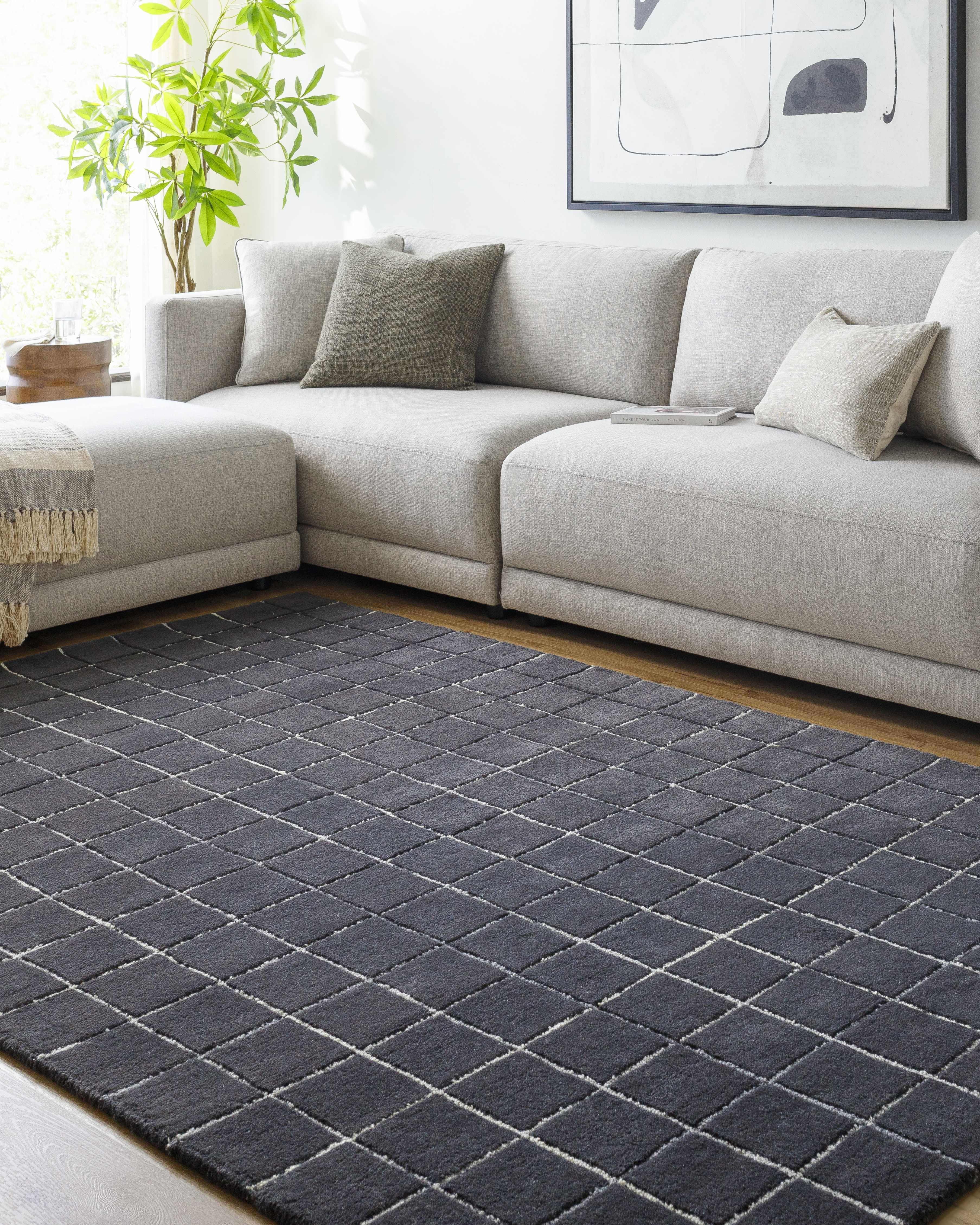 Toshi Jet Black Area Rug - Image 2