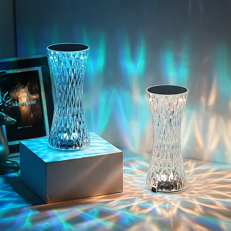 Touch Control Crystal Lamp – Rechargeable LED Night Light for Bedroom or Gifts - Image 2