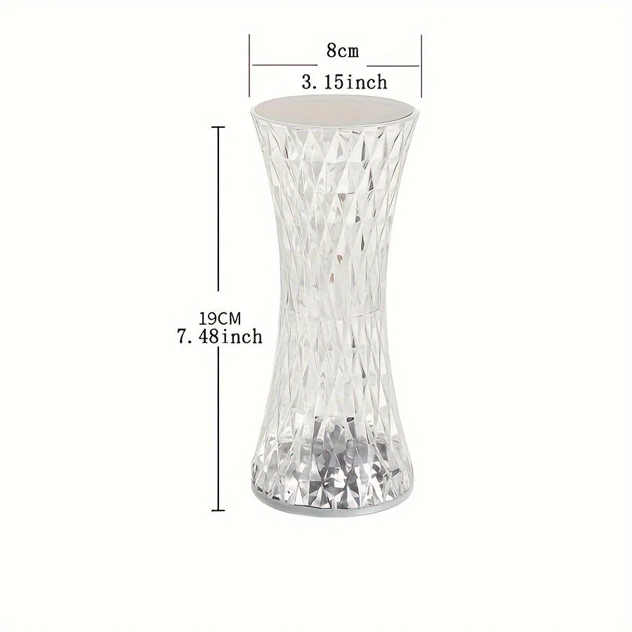 Touch Control Crystal Lamp – Rechargeable LED Night Light for Bedroom or Gifts - Image 3