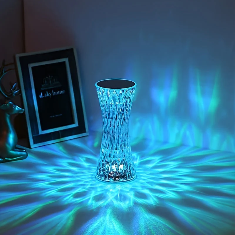 Touch Control Crystal Lamp – Rechargeable LED Night Light for Bedroom or Gifts - Image 4