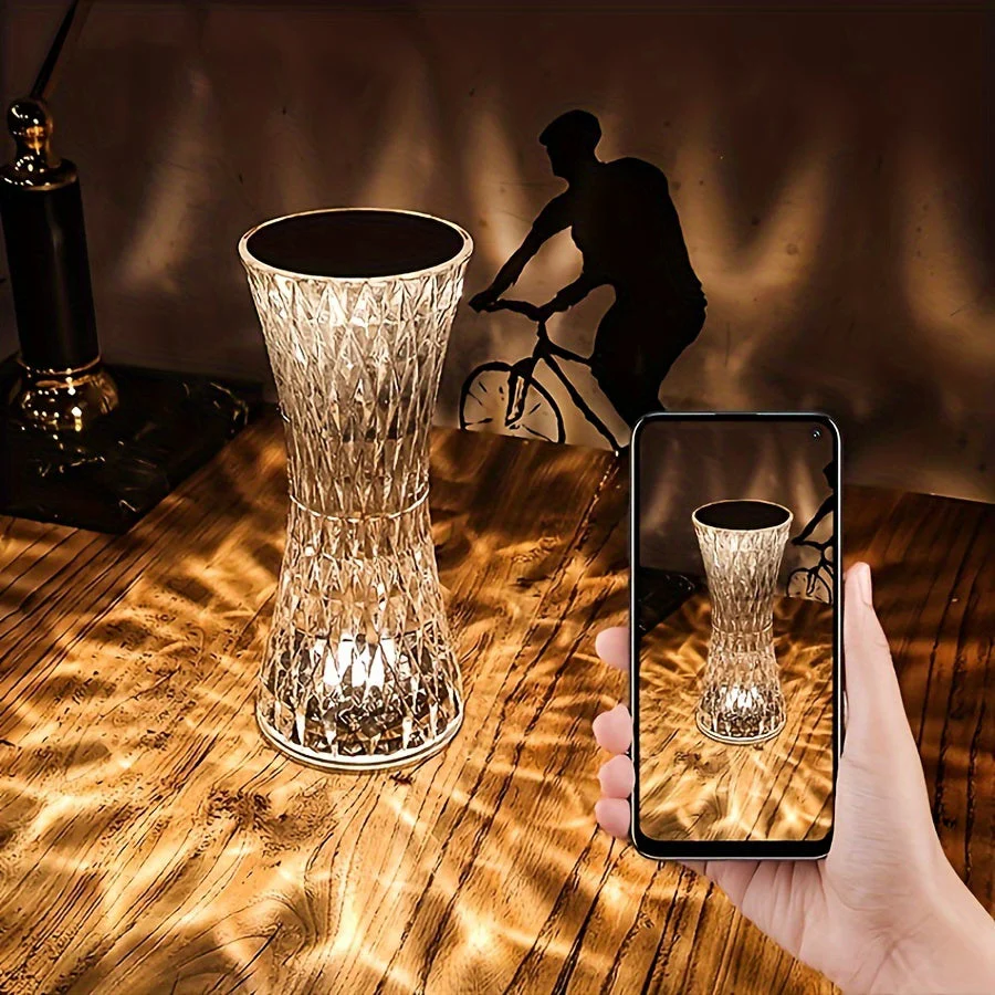 Touch Control Crystal Lamp – Rechargeable LED Night Light for Bedroom or Gifts - Image 5