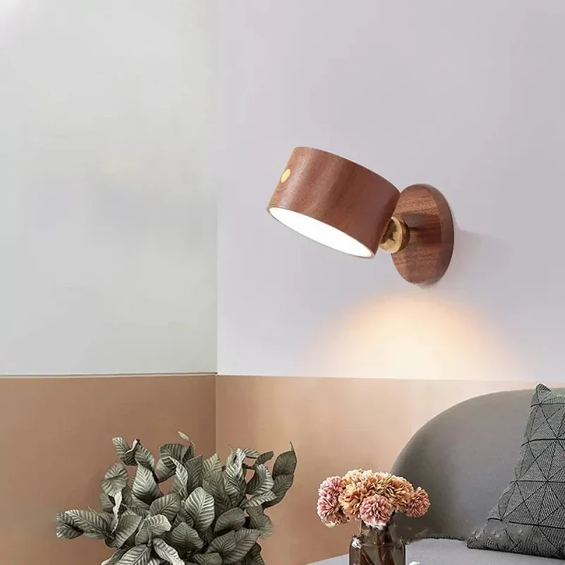 Touch Control Wall Lamp USB Rechargeable Dimmable LED Reading Light Bedroom