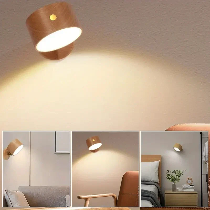 Touch Control Wall Lamp USB Rechargeable Dimmable LED Reading Light Bedroom - Image 2