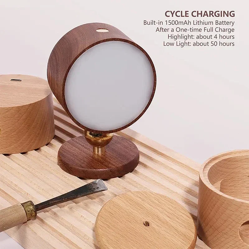 Touch Control Wall Lamp USB Rechargeable Dimmable LED Reading Light Bedroom - Image 4