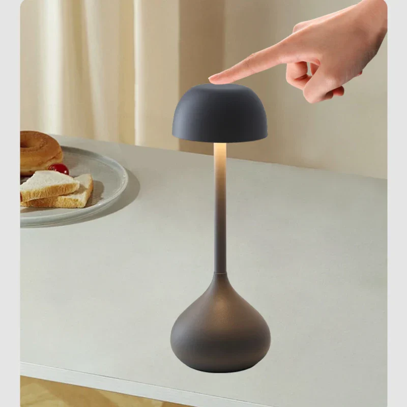 Touch Dimmable Mushroom Table Lamp Portable Rechargeable Night Light Bedside Desk - Image 6