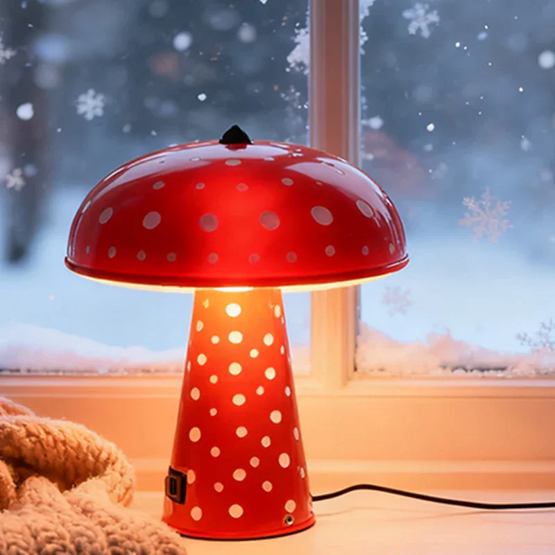 Touch LED Mushroom Table Lamp Night Light Wireless Charging Bedside Desk Lamp - Image 2