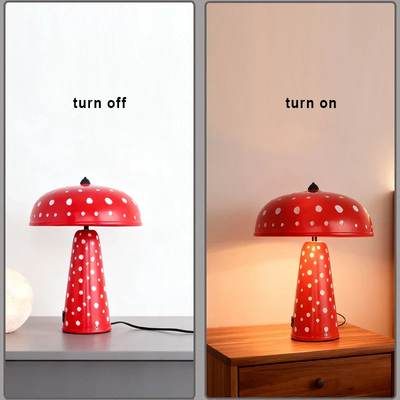 Touch LED Mushroom Table Lamp Night Light Wireless Charging Bedside Desk Lamp - Image 5