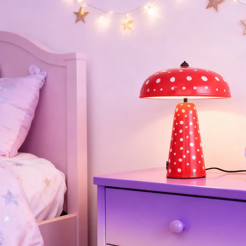 Touch LED Mushroom Table Lamp Night Light Wireless Charging Bedside Desk Lamp - Image 6
