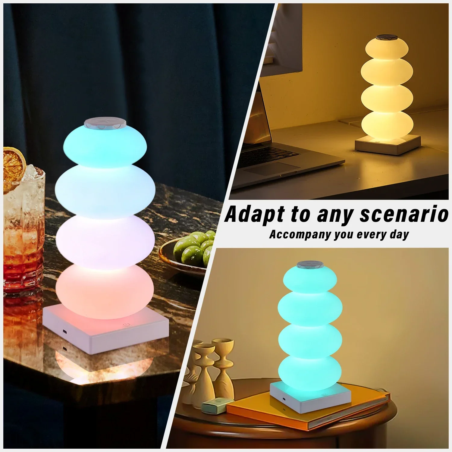 Touch RGB LED Table Lamp 16 Color Changing Bedside Ambient Night Light - Image 2