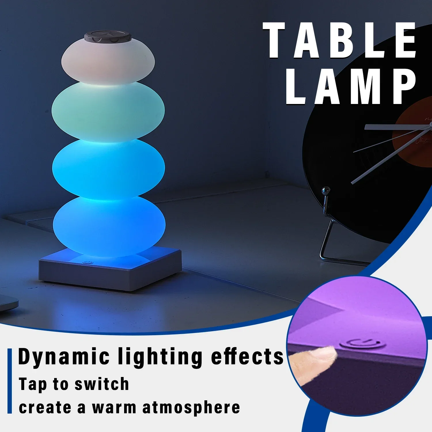 Touch RGB LED Table Lamp 16 Color Changing Bedside Ambient Night Light - Image 3