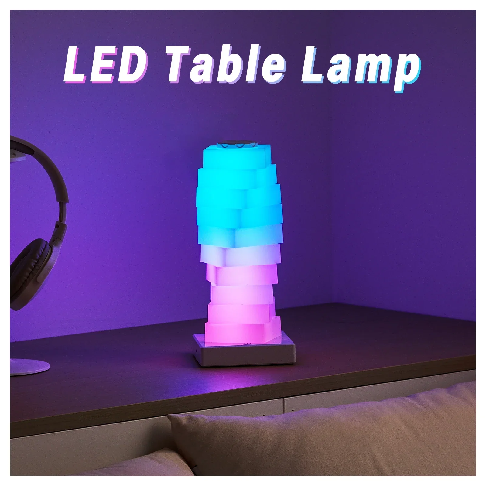 Touch RGB LED Table Lamp 16 Color Changing Bedside Ambient Night Light - Image 5