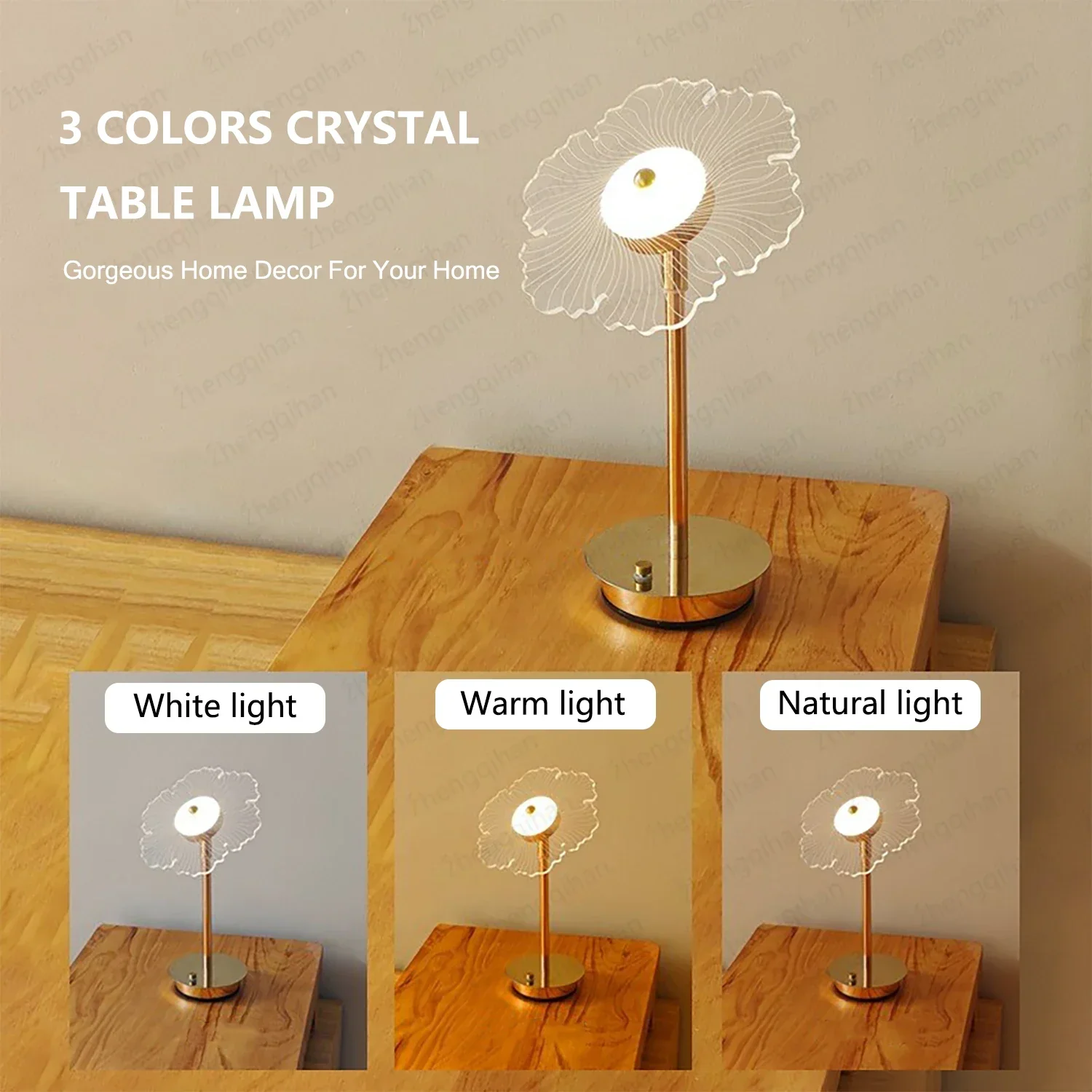 Touch Sensor LED Table Lamp USB Rechargeable Wireless Bedside Reading Light - Image 2