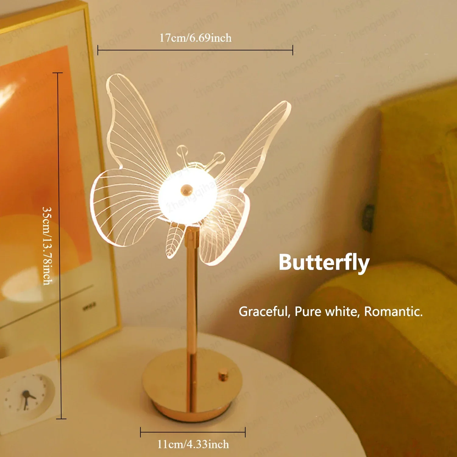 Touch Sensor LED Table Lamp USB Rechargeable Wireless Bedside Reading Light - Image 4