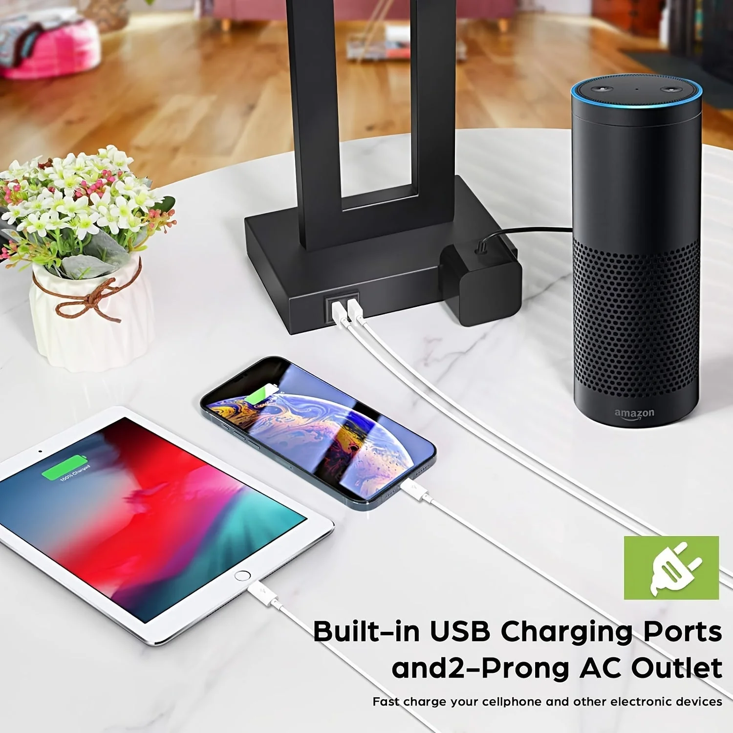 Touch Table Lamps Set of 2, USB, 3-Way Dimmable, Bedside Nightstand Lamp - Image 7