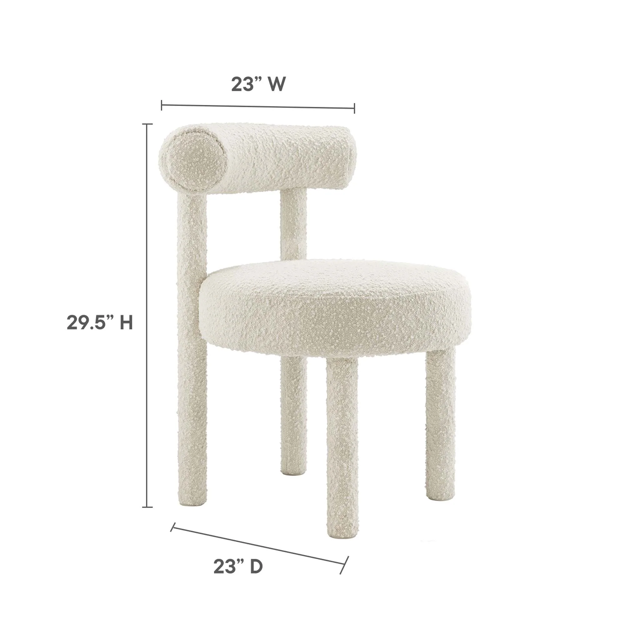 Toulouse Boucle Fabric Dining Chair by Modway - Image 3