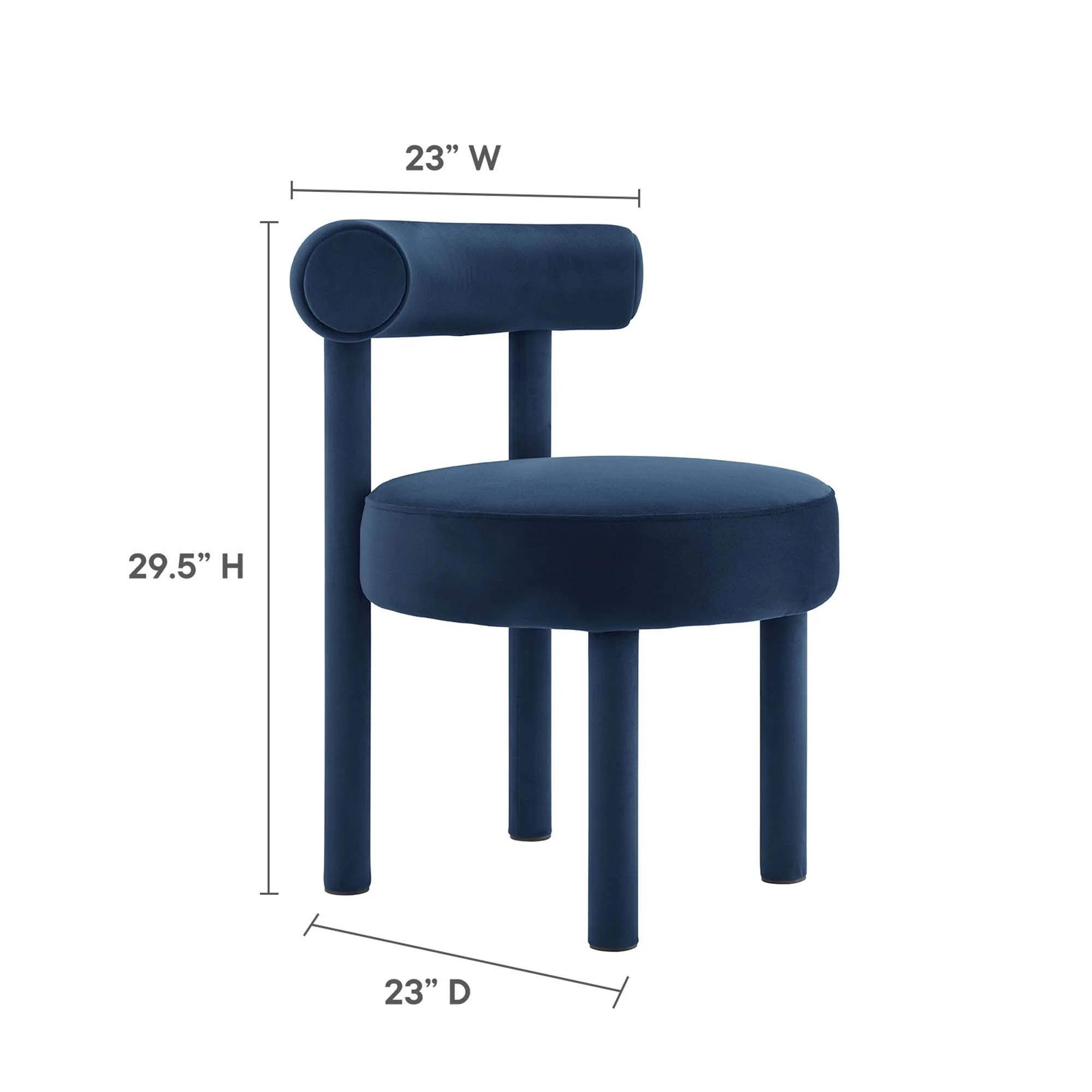 Toulouse Performance Velvet Dining Chair Set of 2 by Modway - Image 2