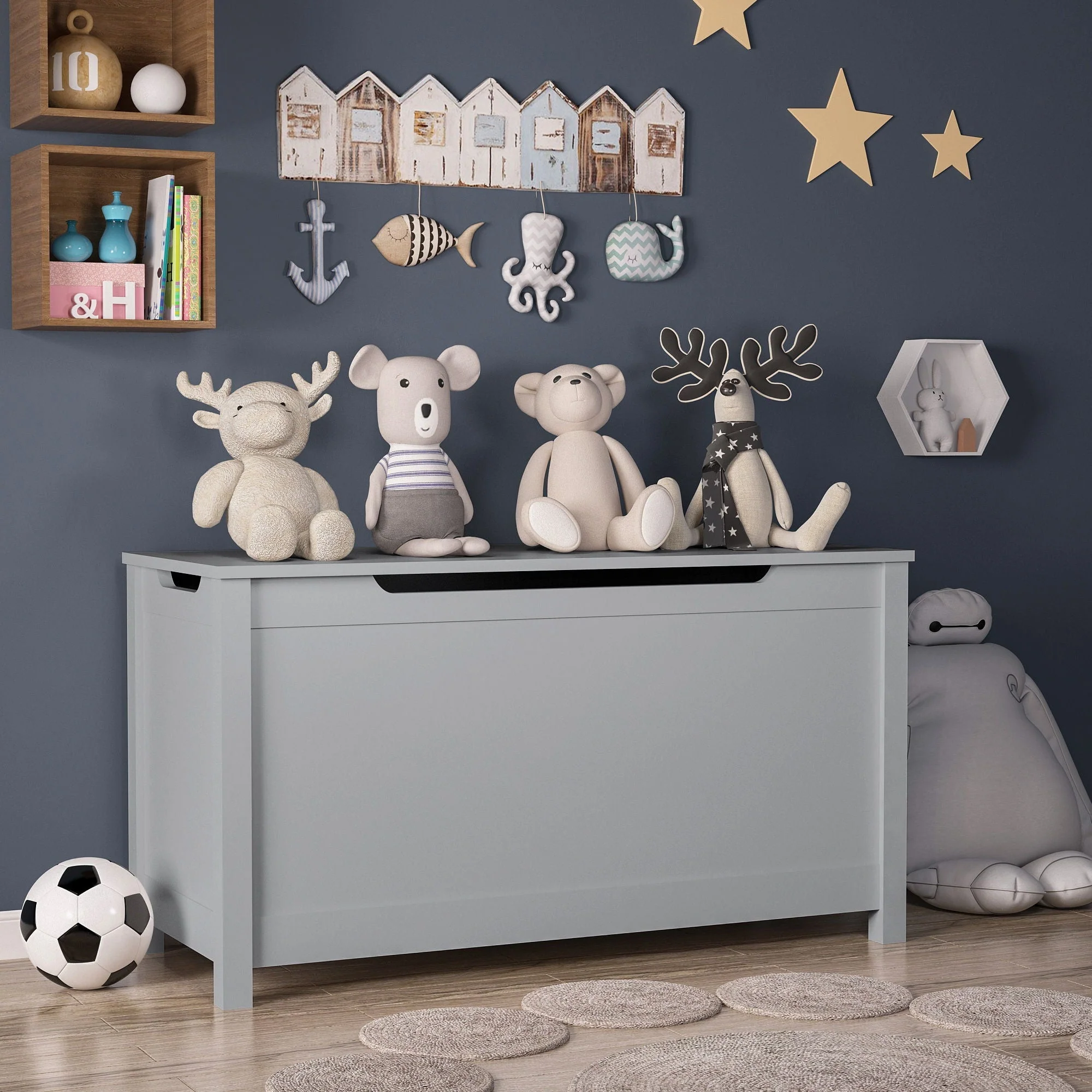 Toy Box Storage With Safety Hinged Lid - Image 11
