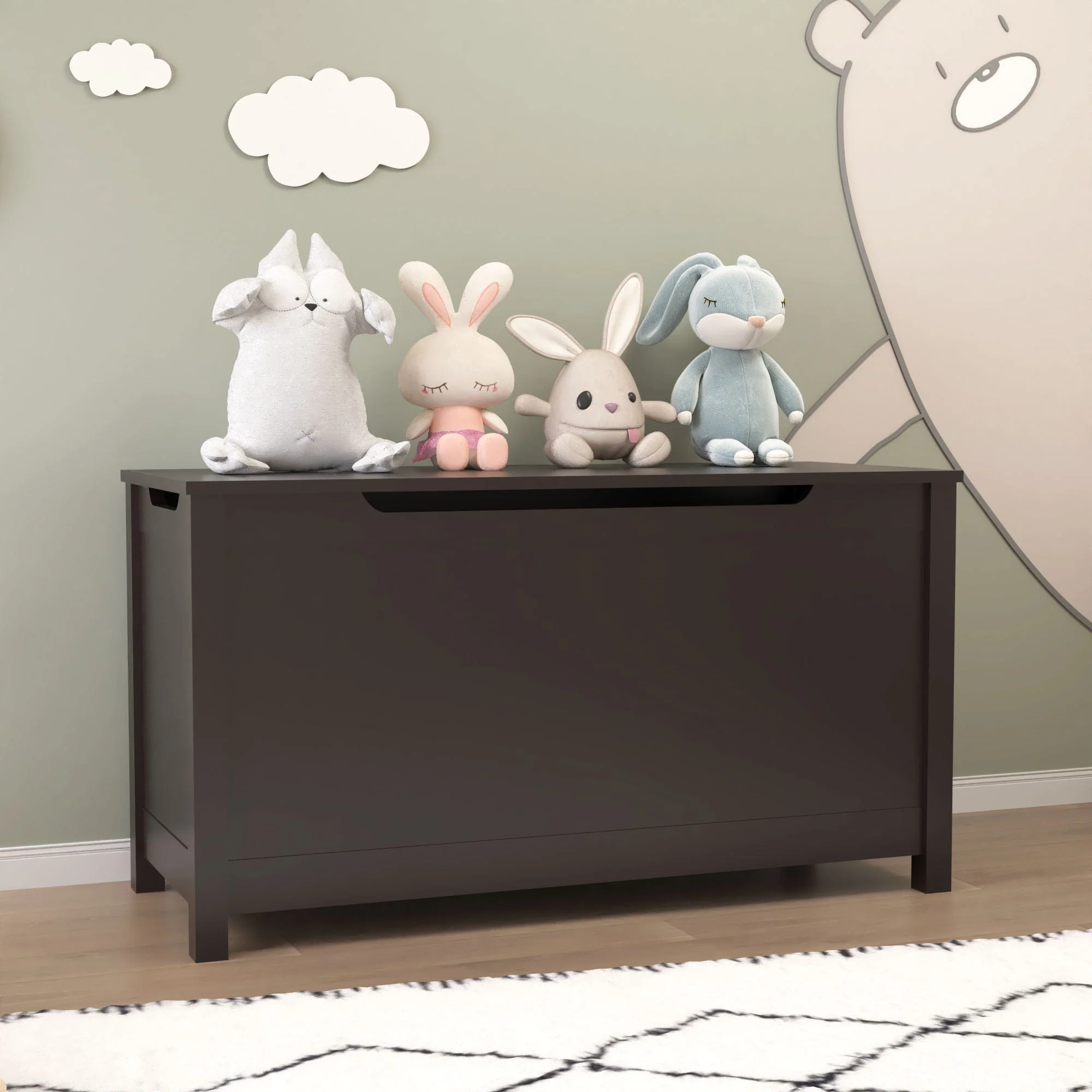 Toy Box Storage With Safety Hinged Lid - Image 6