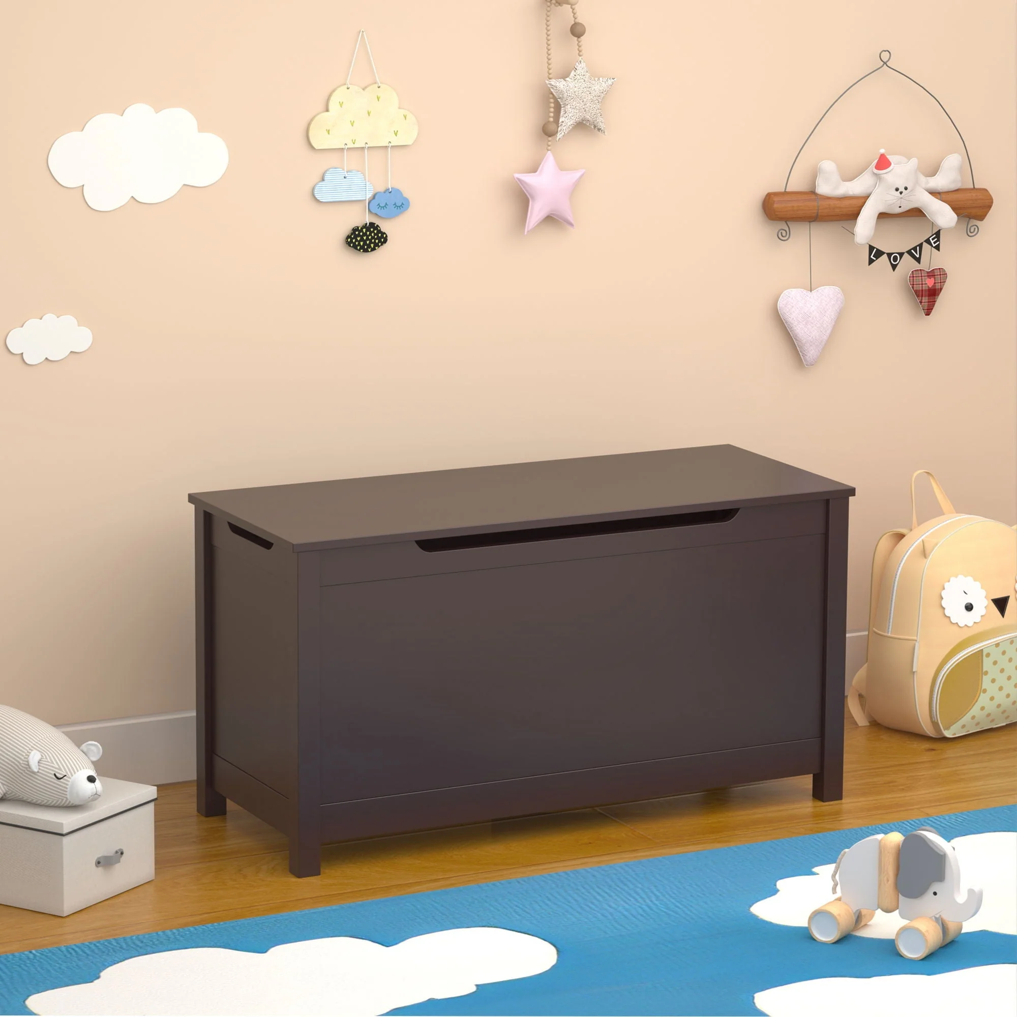 Toy Box Storage With Safety Hinged Lid - Image 7