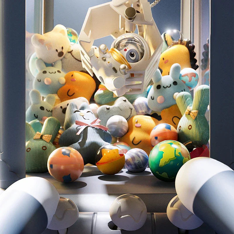 Toy Claw Machine for Kids with Plush Prizes Coin Operated Arcade Game - Image 3