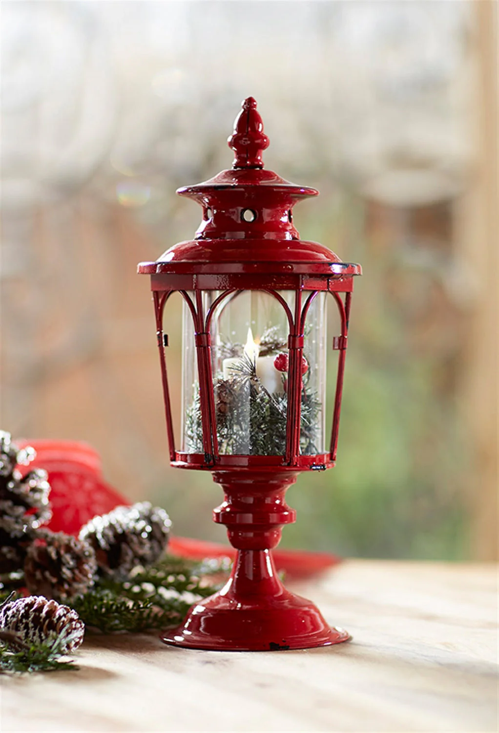 Traditional Lantern Post Tabletop Candle Holder (Set of 2) - Image 2