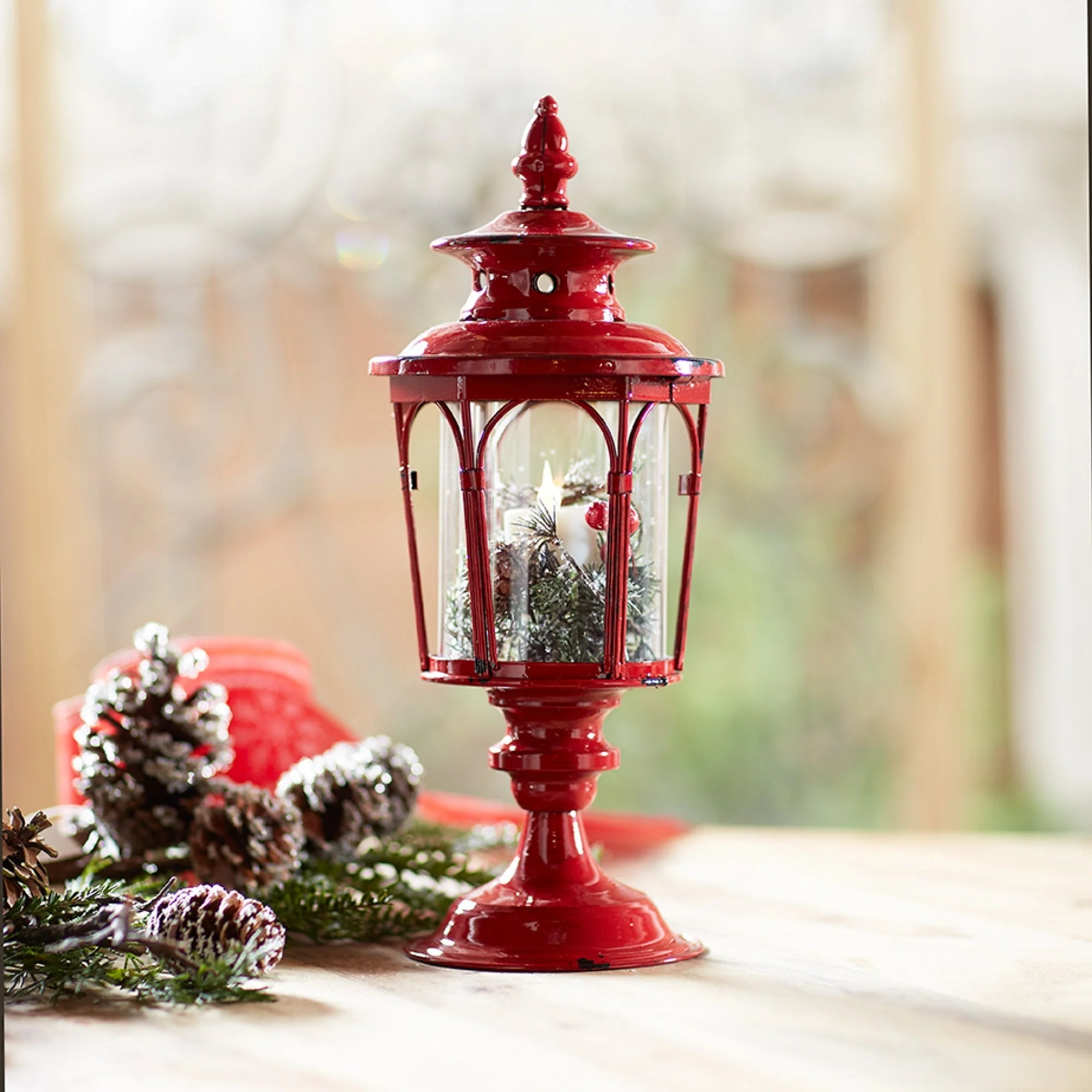 Traditional Lantern Post Tabletop Candle Holder (Set of 2) - Image 3