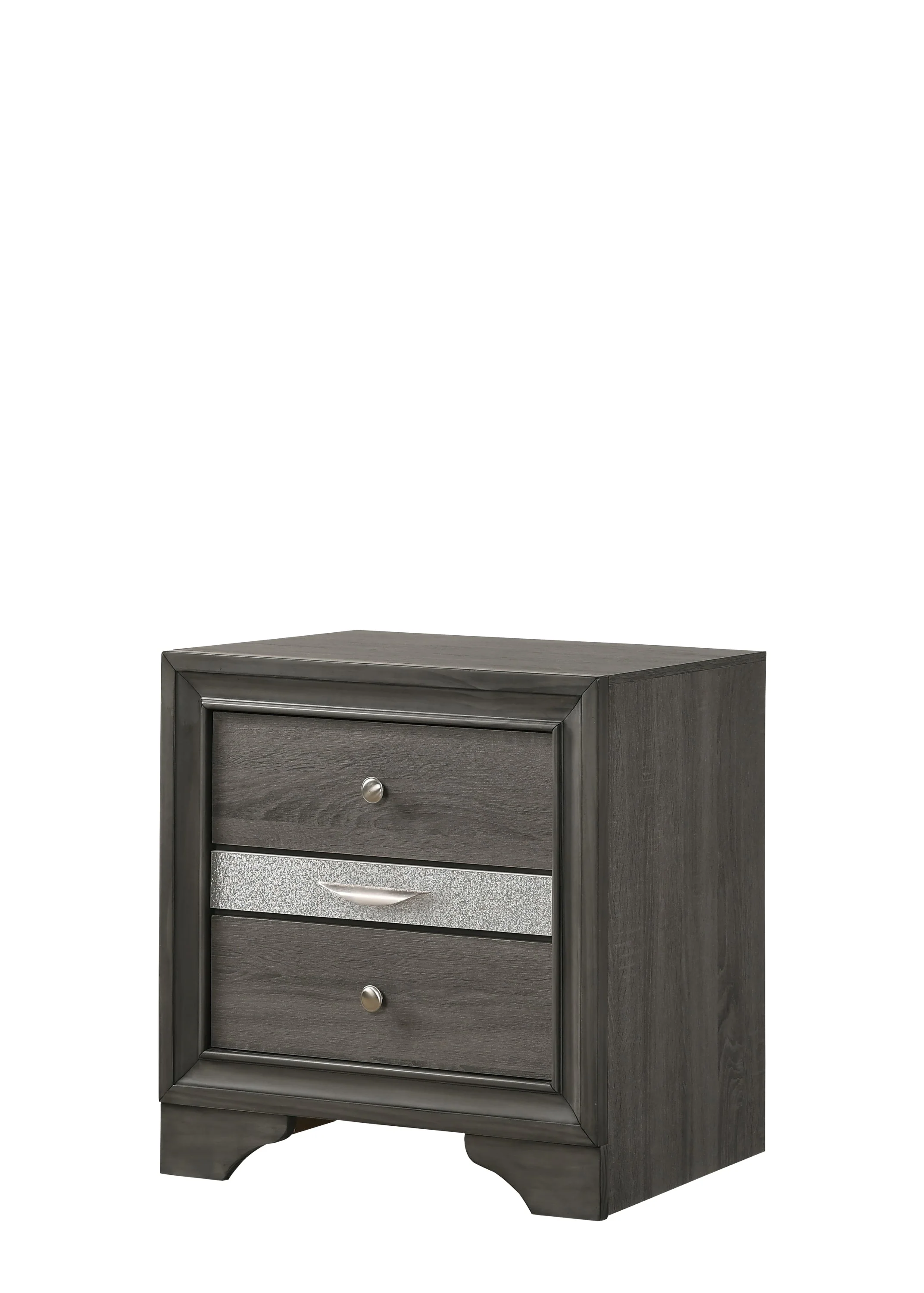 Traditional Queen 5 PC Storage Bedroom Set in Gray Wood - Image 10