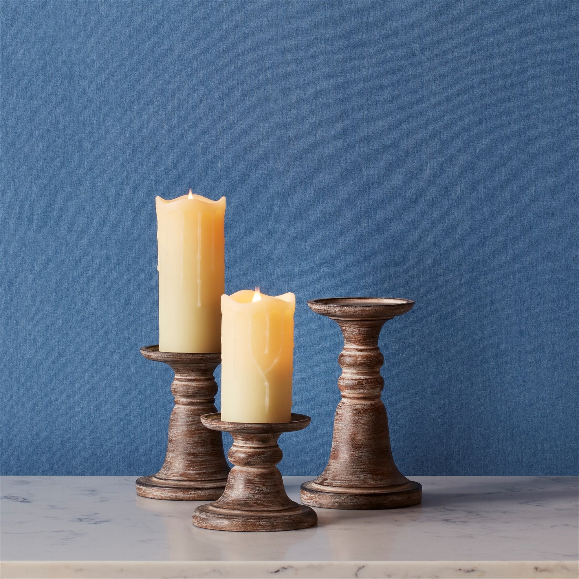 Traditional Stone Candle Holder (Set of 3) - Image 2