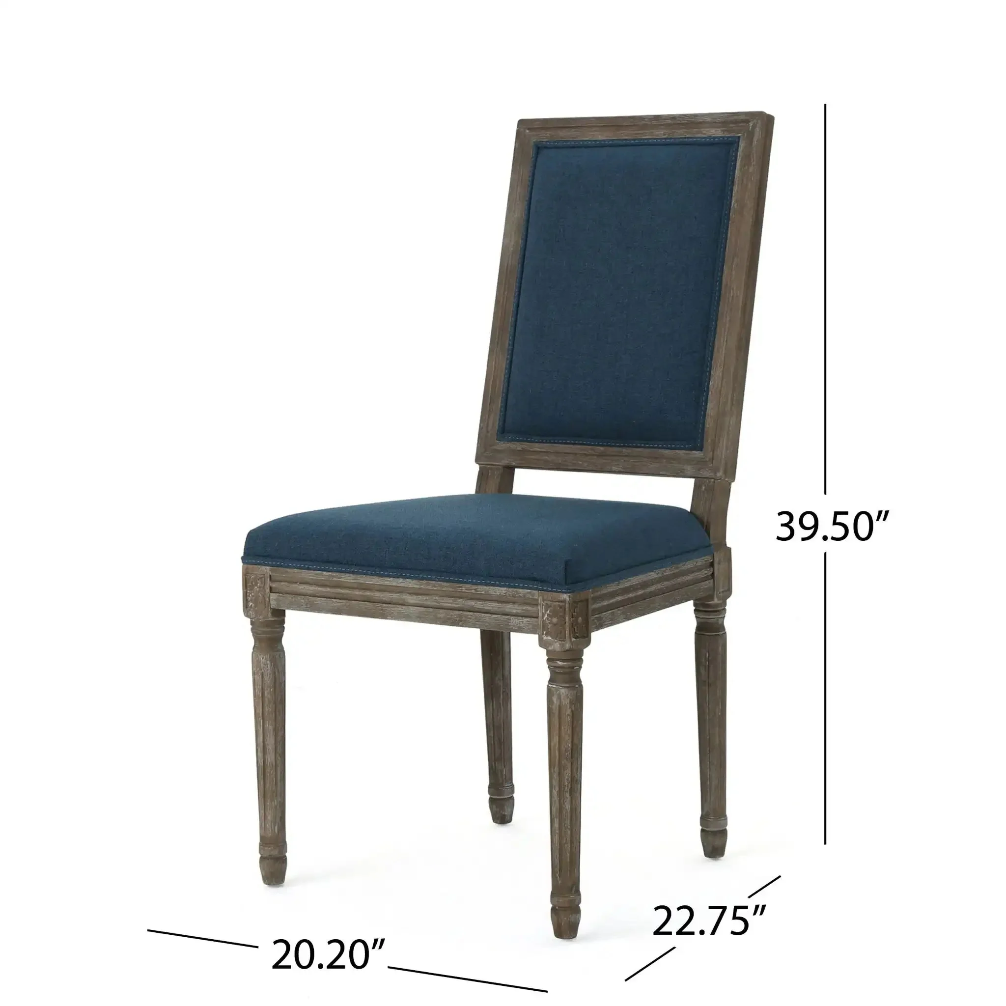 Traditional Style Dining Chair Set With Fabric Upholstery - Image 7