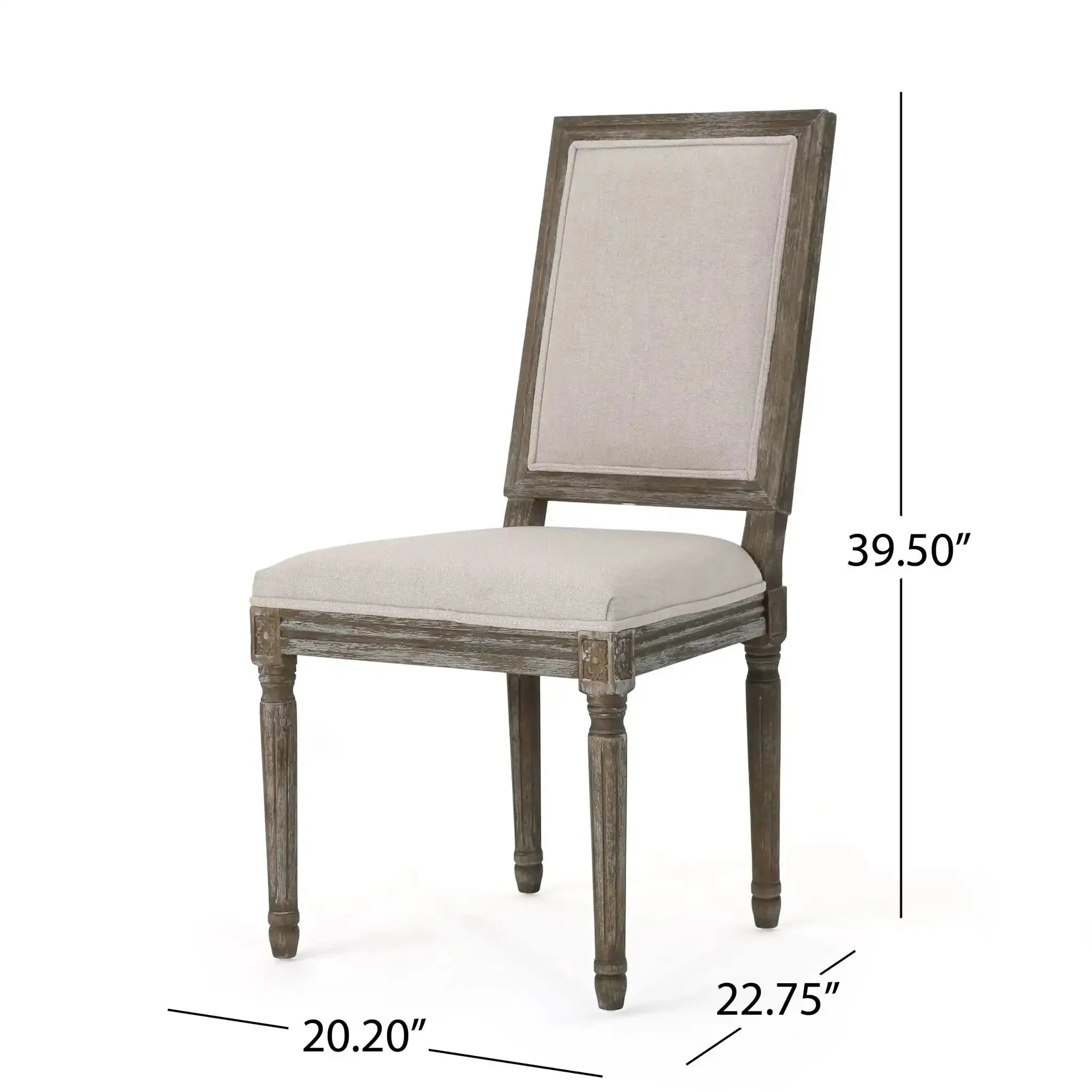 Traditional Style Dining Chair Set With Fabric Upholstery - Image 8