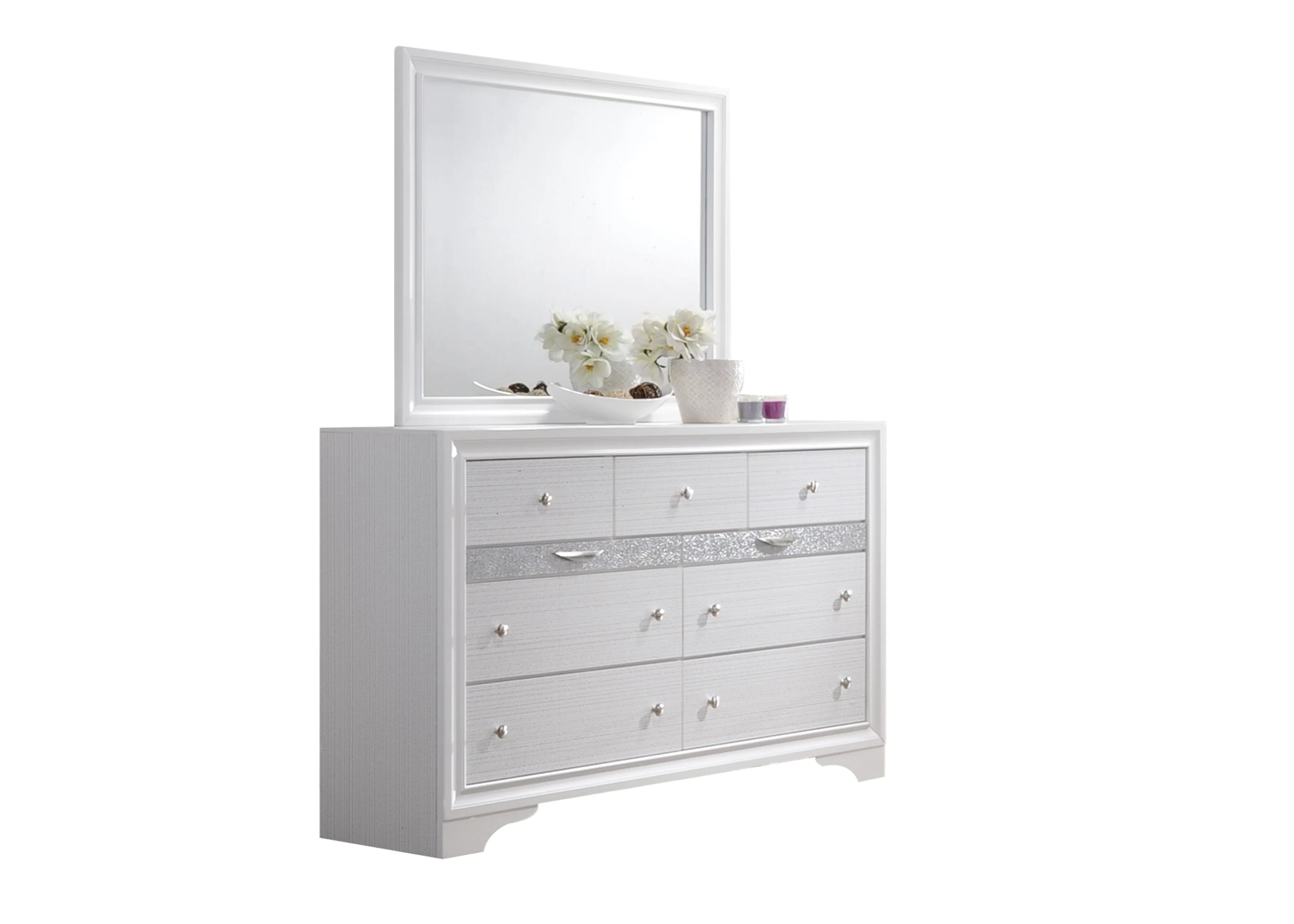 Traditional Style Queen 4 Pc Storage Bedroom Set Made with Wood in White - Image 10