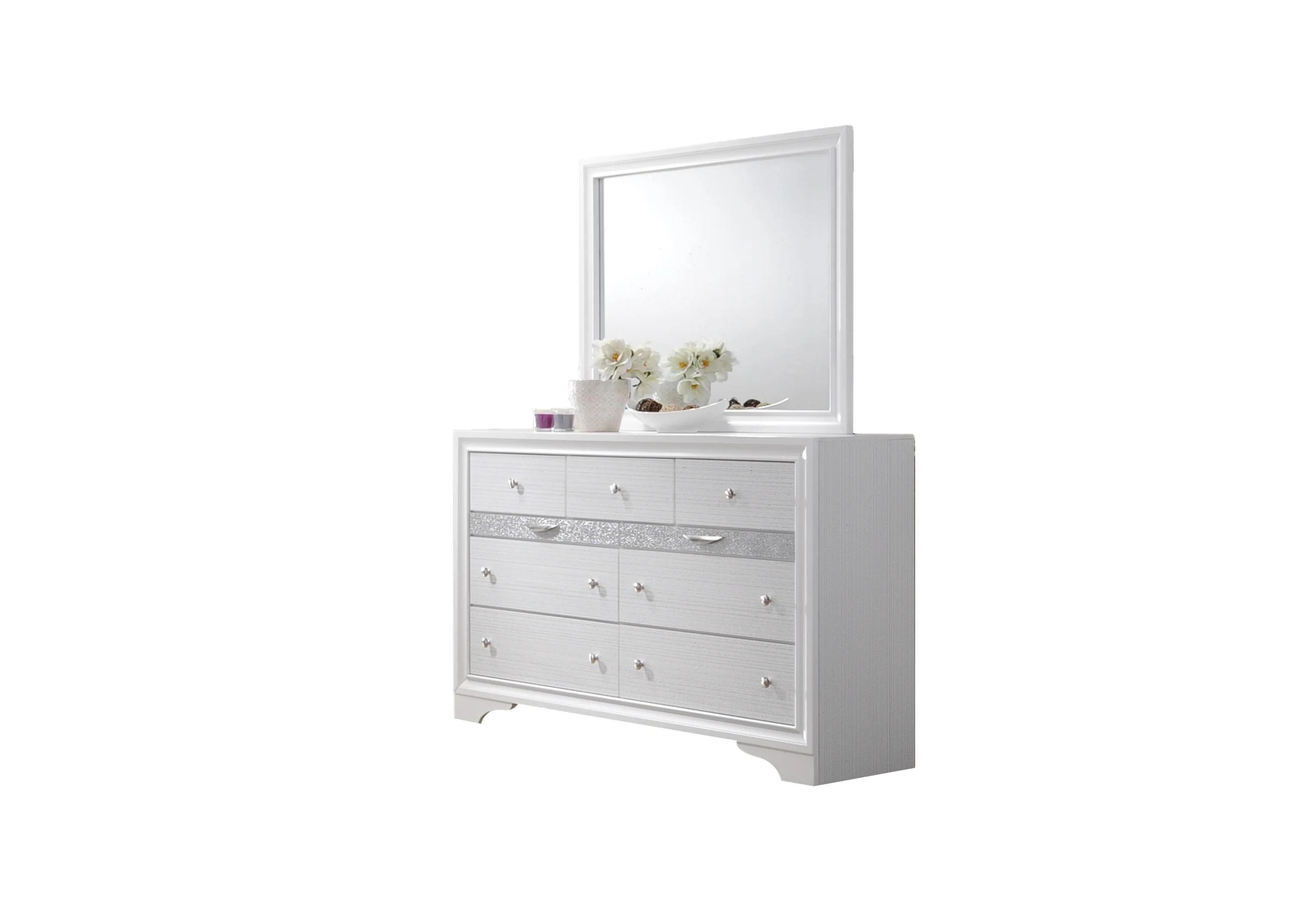Traditional Style Queen 4 Pc Storage Bedroom Set Made with Wood in White - Image 11