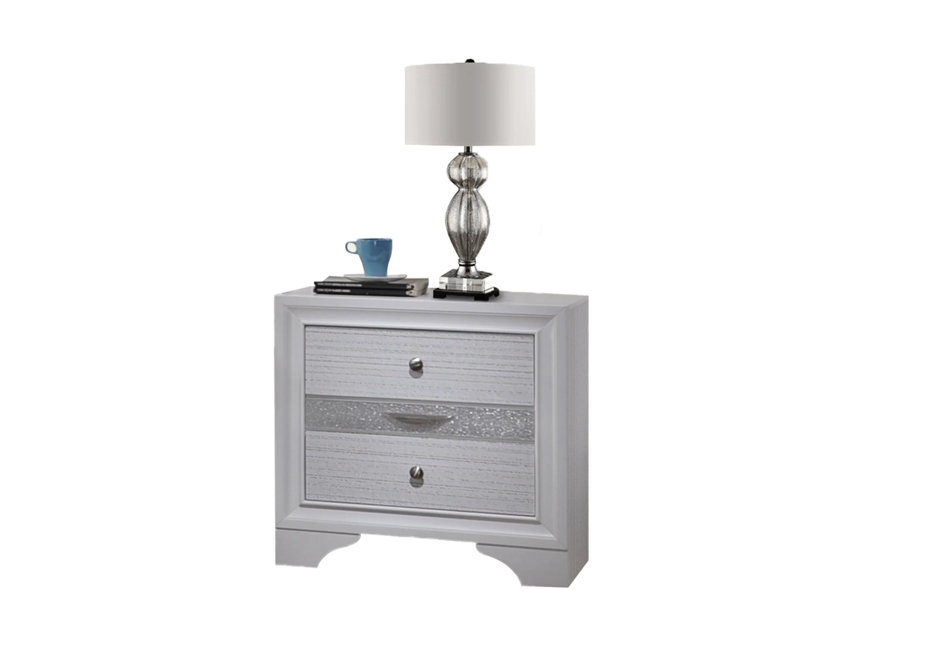 Traditional Style Queen 4 Pc Storage Bedroom Set Made with Wood in White - Image 16