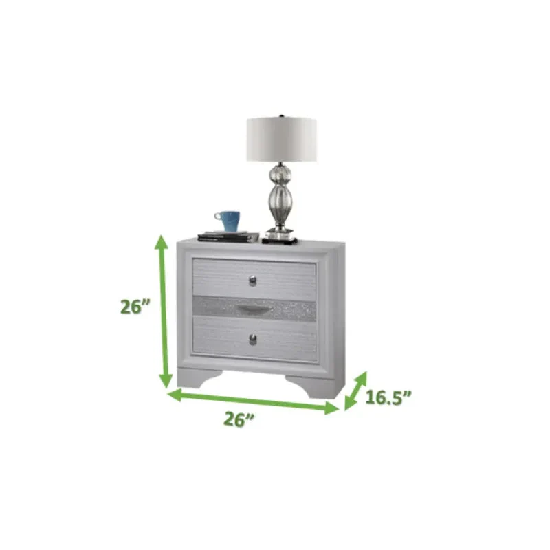 Traditional Style Queen 4 Pc Storage Bedroom Set Made with Wood in White - Image 17