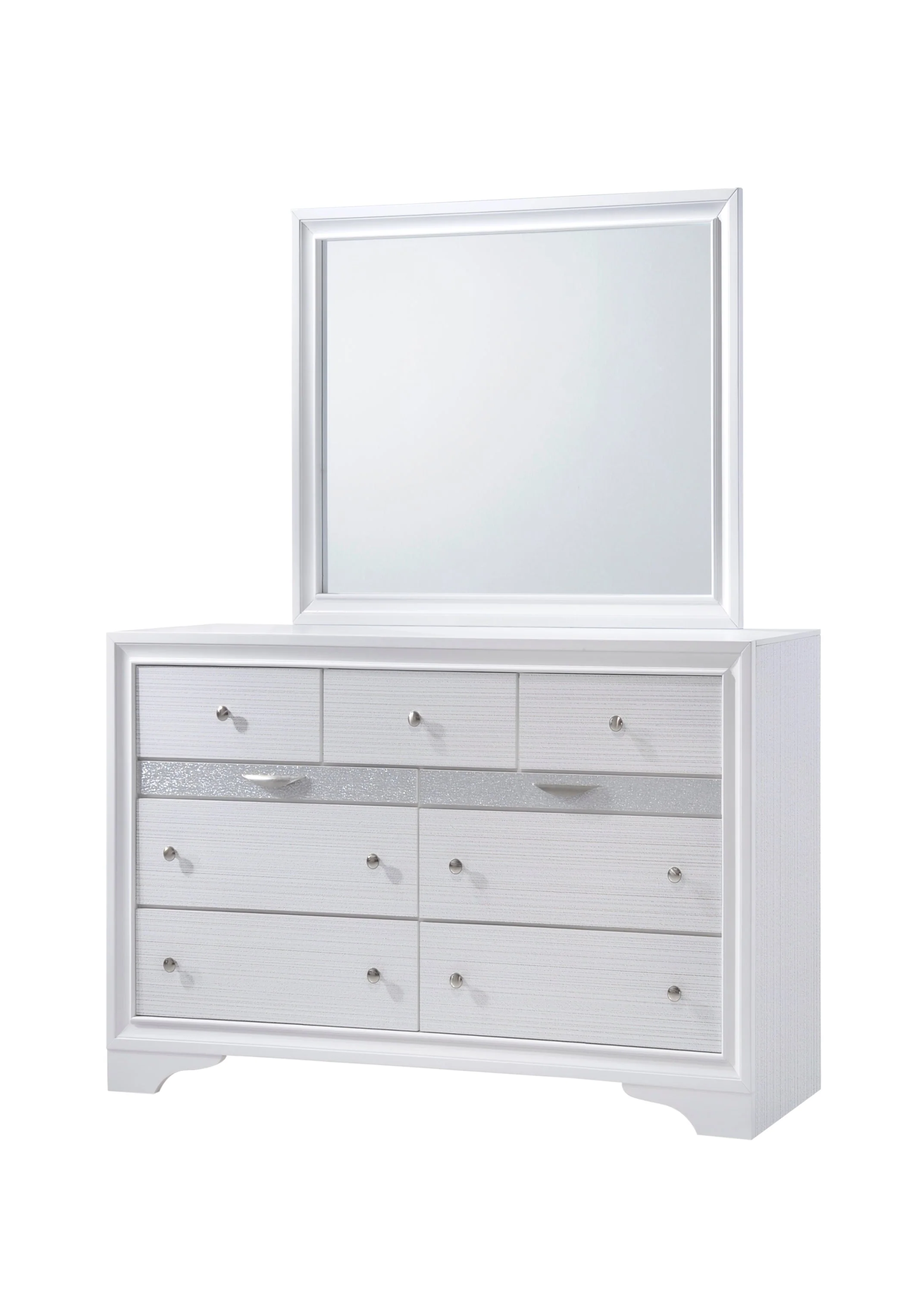 Traditional Style Queen 4 Pc Storage Bedroom Set Made with Wood in White - Image 8