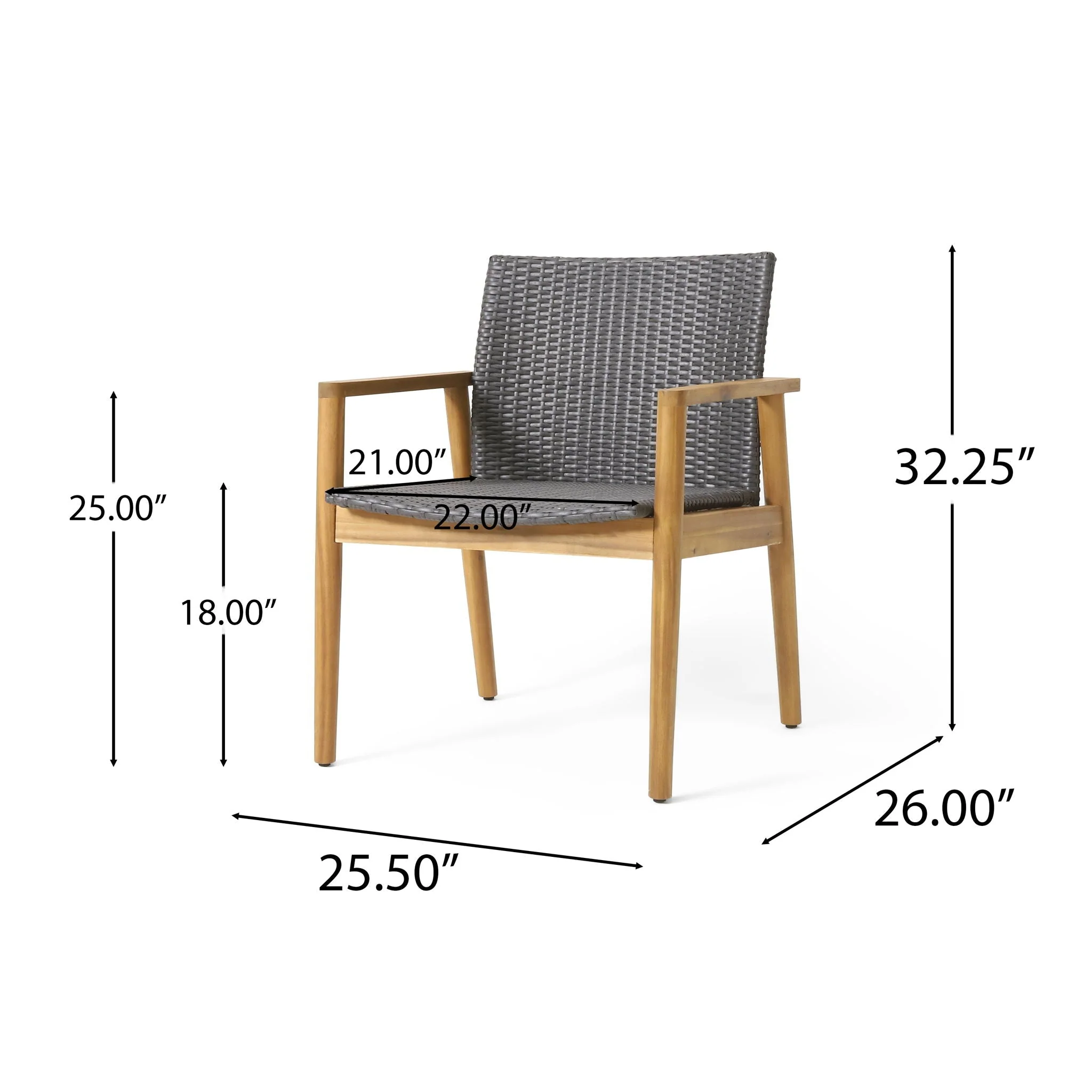 Tranquilize Outdoor Wooden Club Chair Set - Light Brown - Image 2