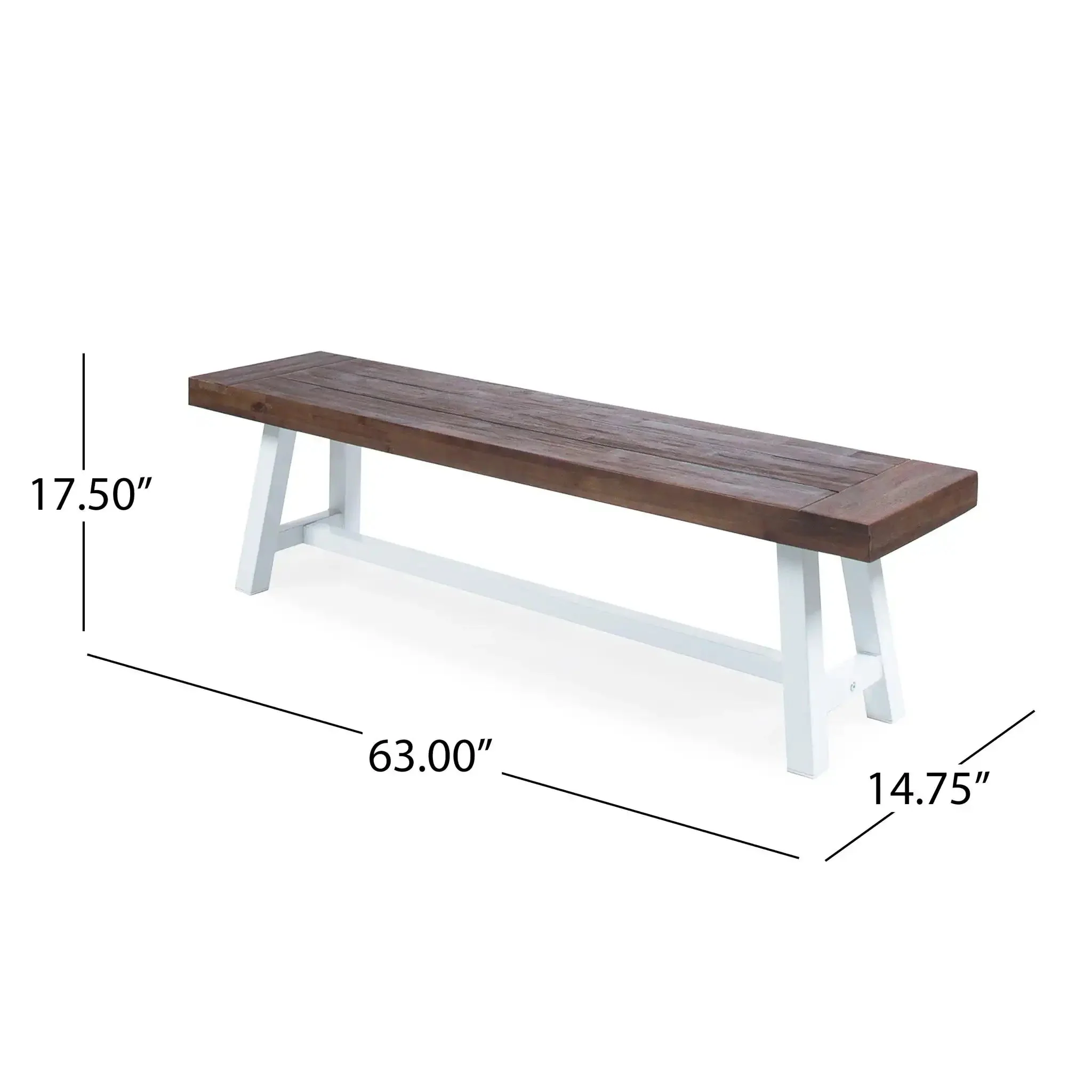 Tranquilizer - Outdoor Acacia Wood Bench With Slat Panel Design - Image 11