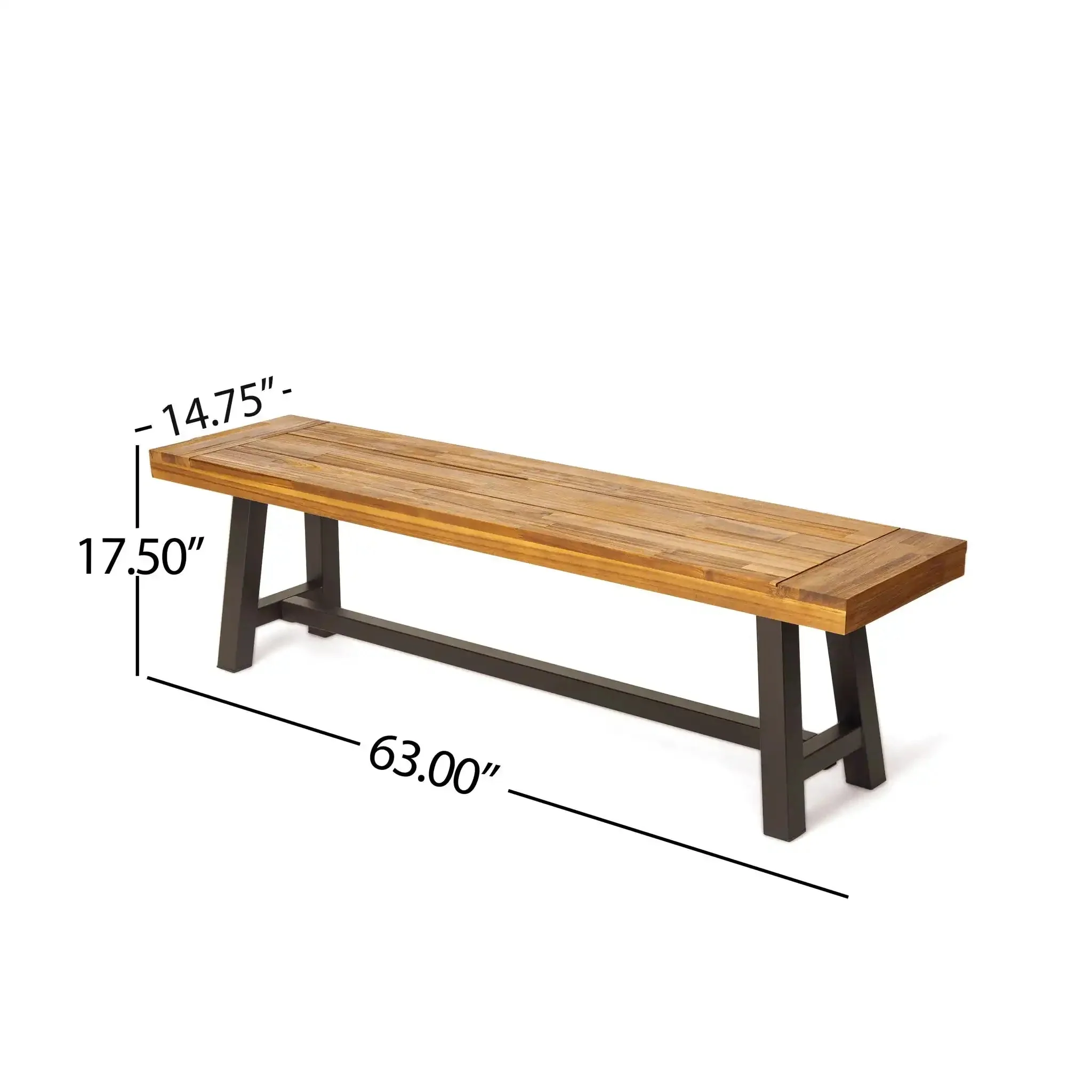 Tranquilizer - Outdoor Acacia Wood Bench With Slat Panel Design - Image 15