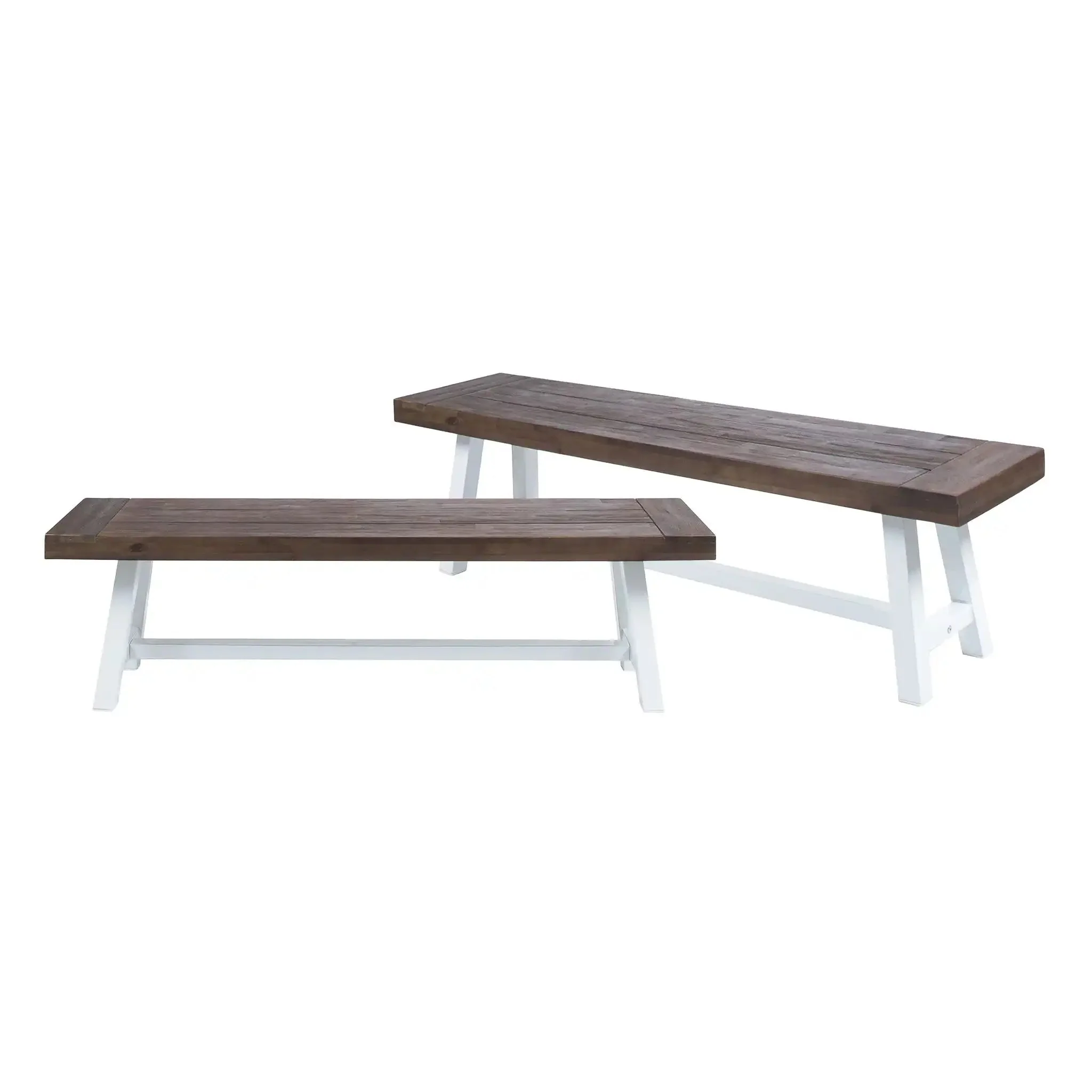 Tranquilizer - Outdoor Acacia Wood Bench With Slat Panel Design - Image 2