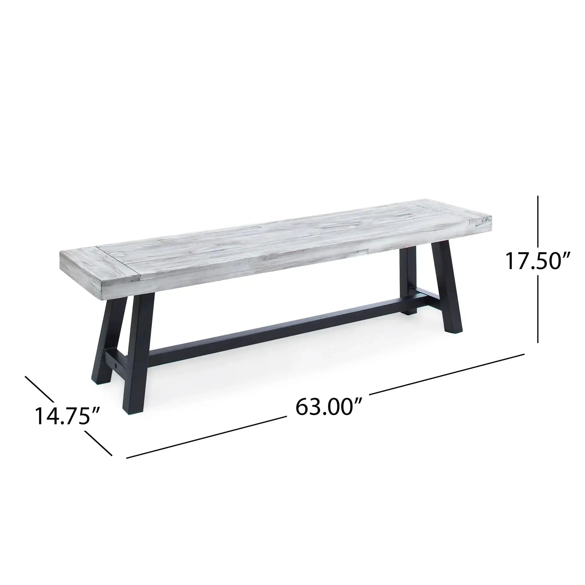Tranquilizer - Outdoor Acacia Wood Bench With Slat Panel Design - Image 6