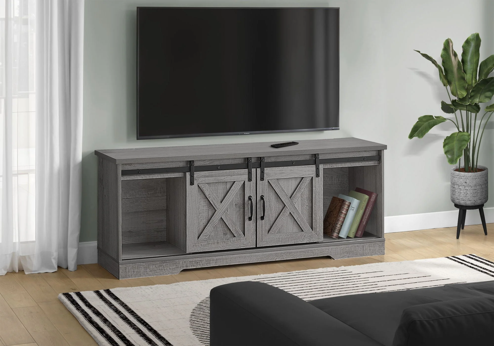 Transitional TV Stand Console Media Entertainment Center - Image 3