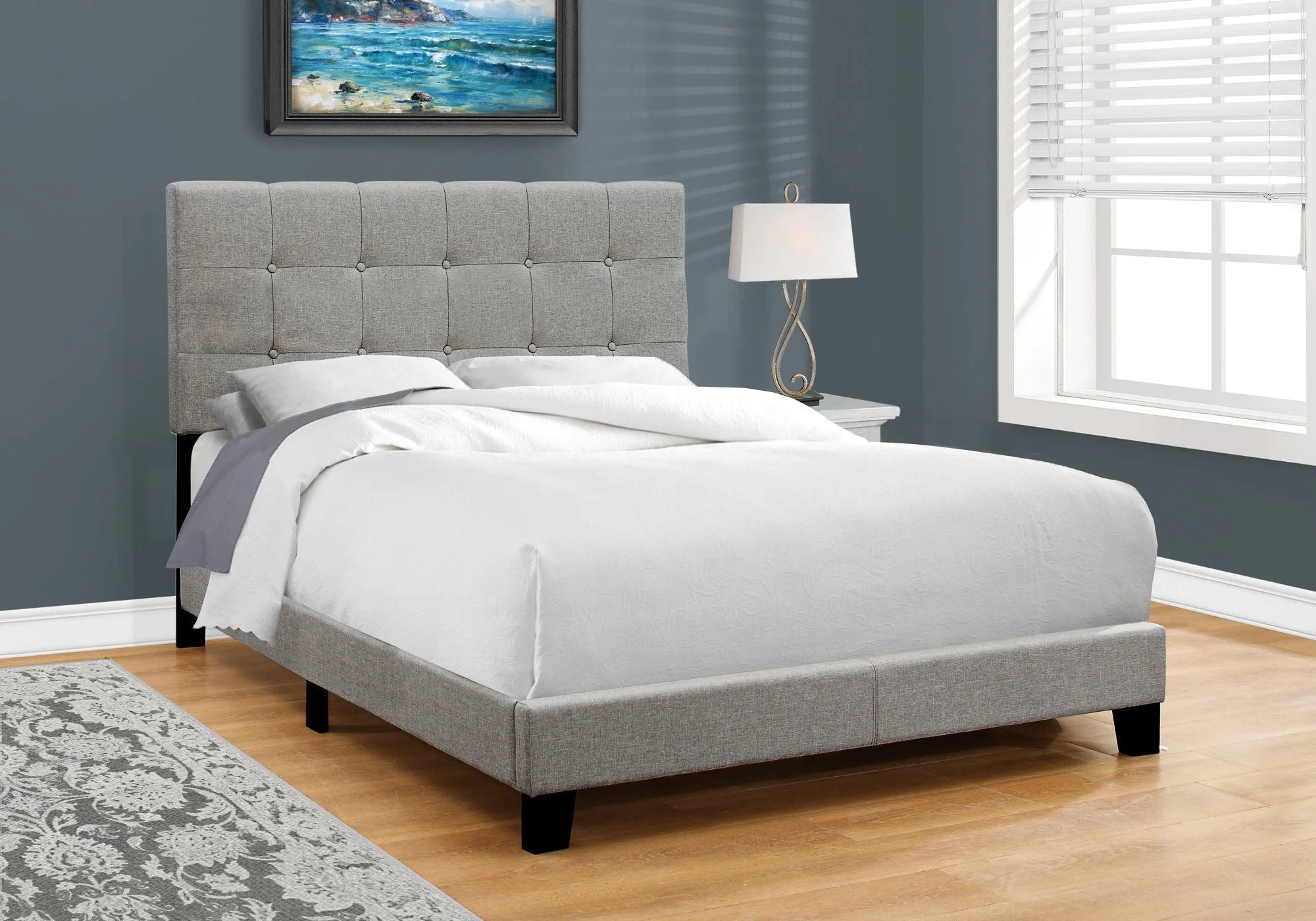 Transitional Upholstered Bed Frame - Image 11