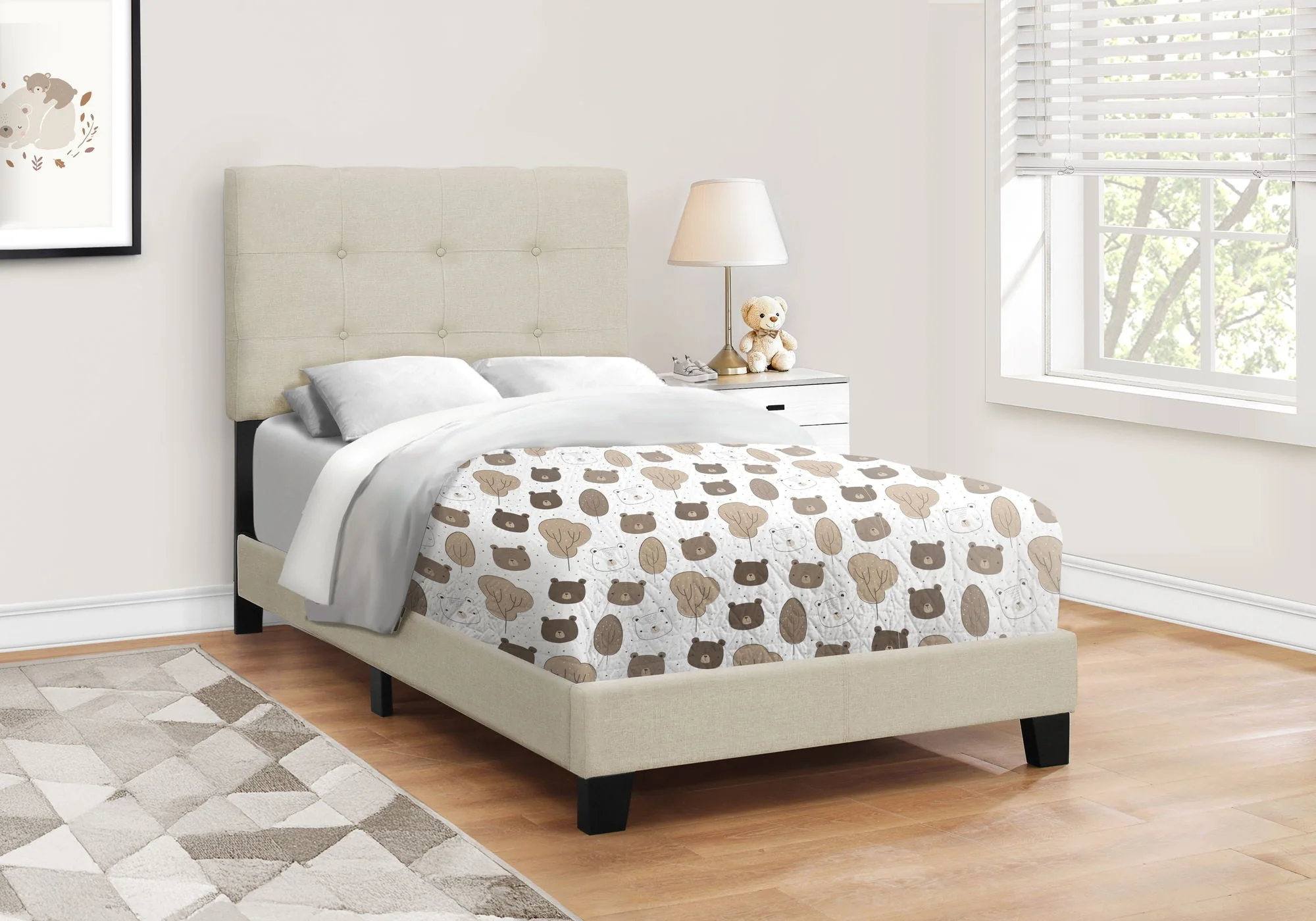 Transitional Upholstered Bed Frame - Image 13
