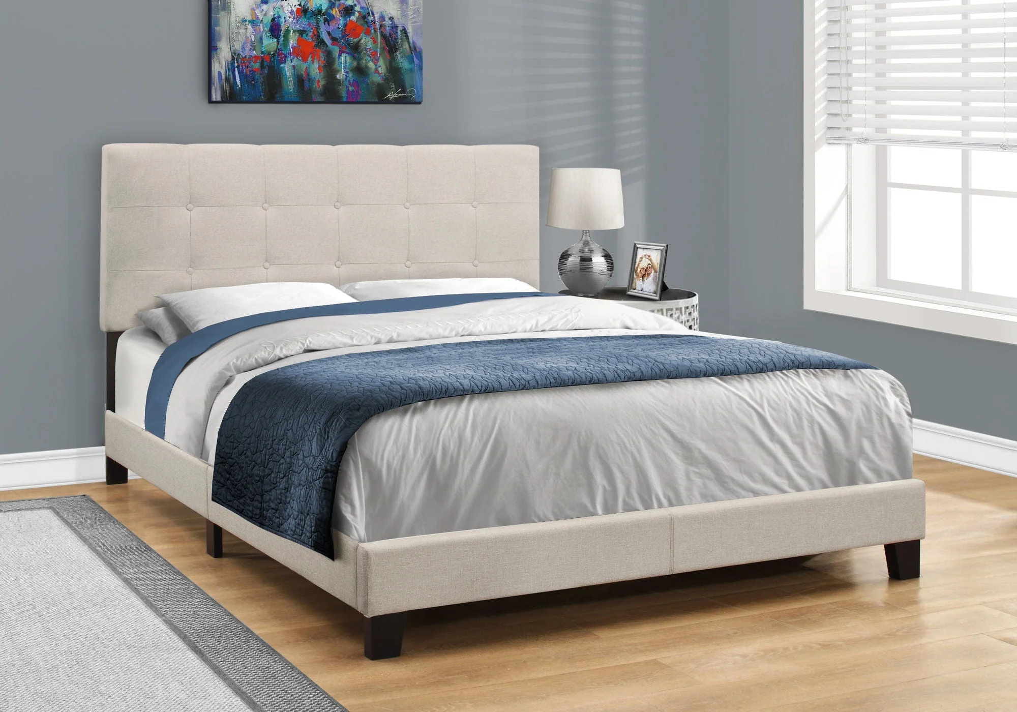 Transitional Upholstered Bed Frame - Image 14