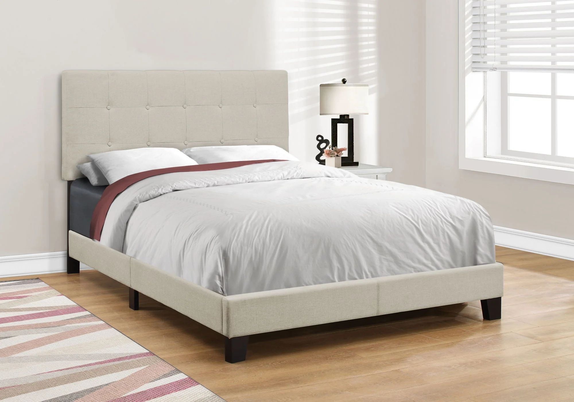 Transitional Upholstered Bed Frame - Image 2