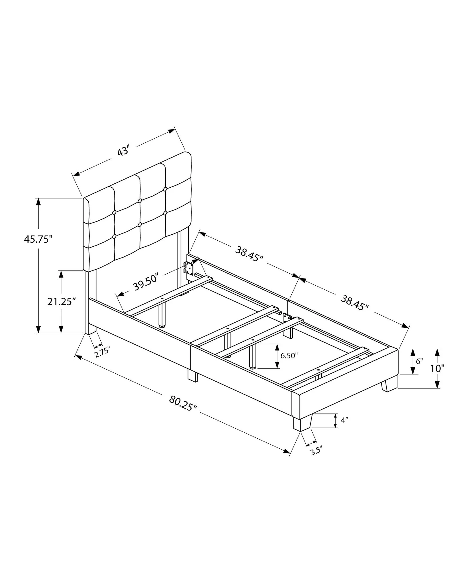 Transitional Upholstered Bed Frame - Image 26