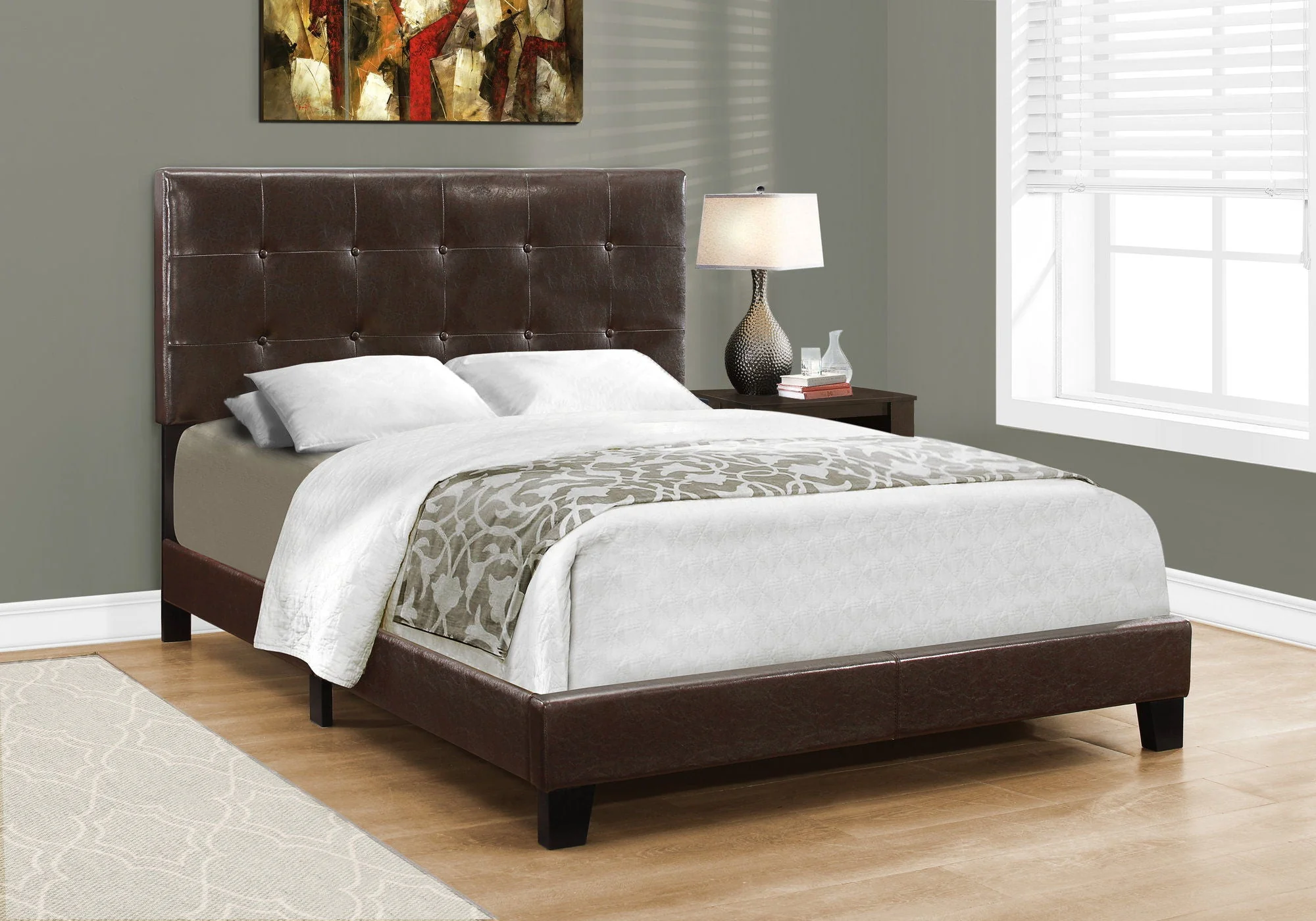 Transitional Upholstered Bed Frame - Image 3